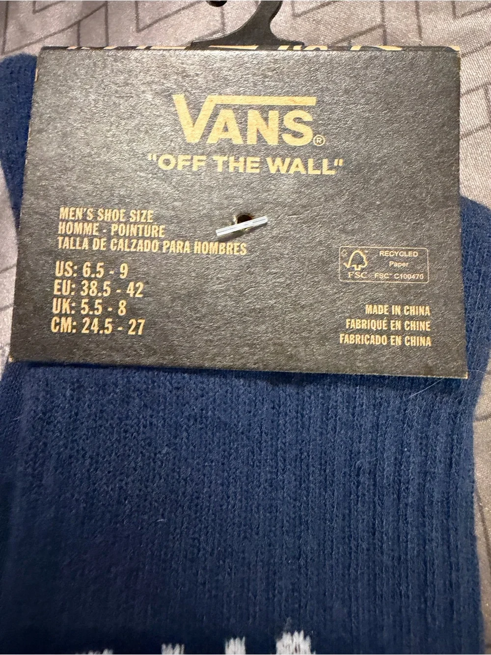 2 Vans Men's Crew Socks - 6.5-9 nwt